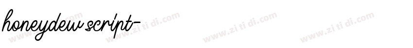 honeydew script字体转换 honeydew script字体转换